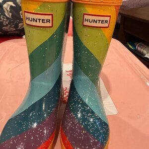 Hunter Kids Glitter Rain Boots – Size 10
